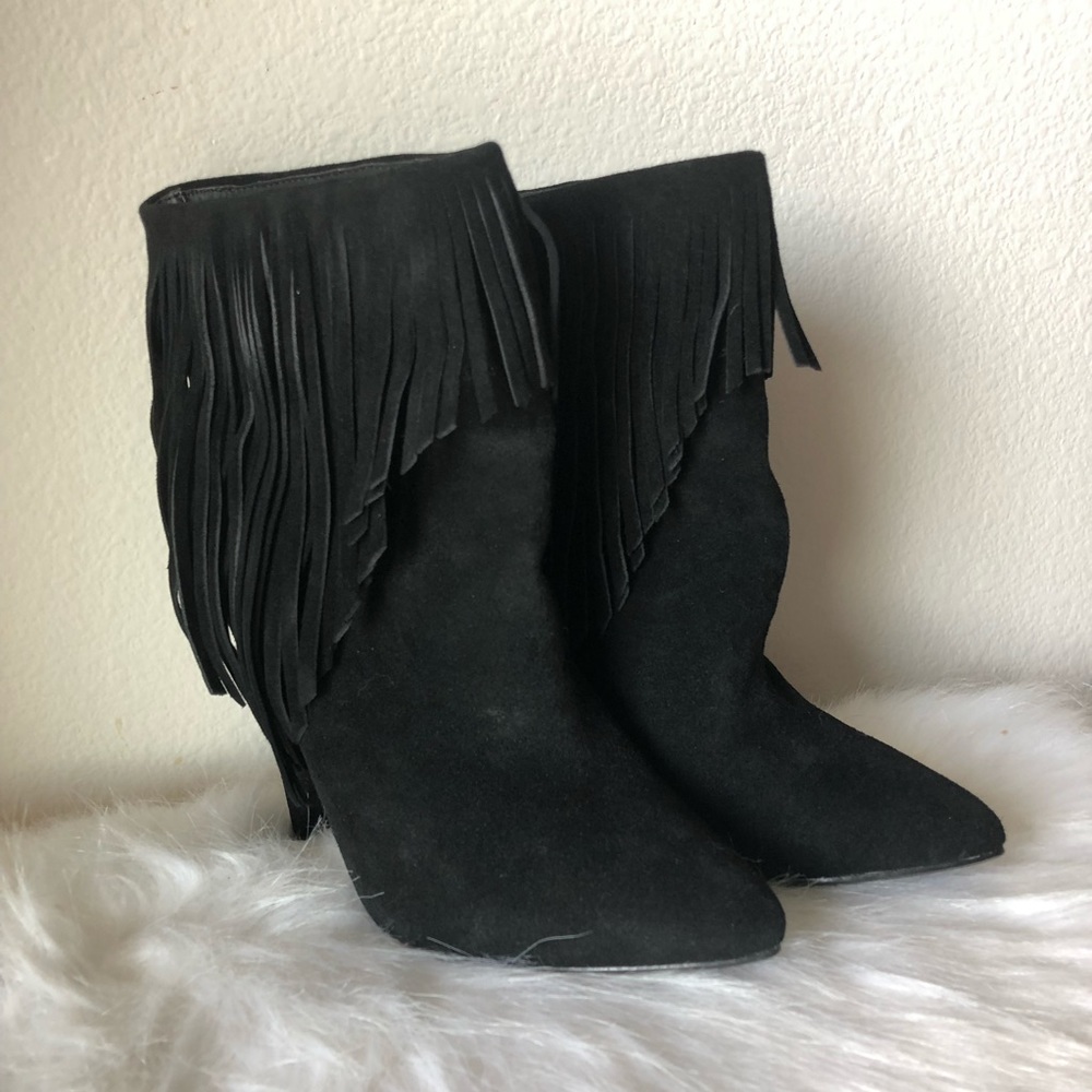 Steve Madden Payyton Bootie (Black Fringed Bootie) - image 3
